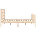 vidaXL Bed Frame med huvudgavel 140x200 cm massivt trä 3192101