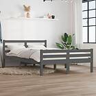 vidaXL Bed Frame grå massivt trä 120x190 cm 4FT 814791