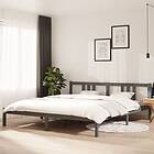 vidaXL Bed Frame grå massivt trä 180x200 cm 814901