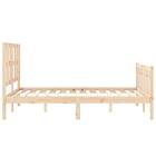 vidaXL Sängram med huvudgavel 140x200 cm massivt trä 3192231