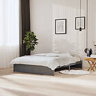 vidaXL Bed Frame grå massivt trä 150x200 cm 814956