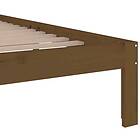 vidaXL Bed Frame honungsbrun massivt trä 120x200 cm 814752