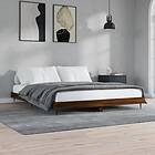 vidaXL Sängynrunko brun ek 150x200 cm konstruerad trä 832244