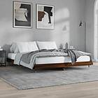 vidaXL Bed Frame brun ek 150x200 cm konstruerad trä 832140
