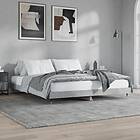 vidaXL Sängram betonggrå 200x200 cm konstruerat trä 832113