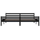 vidaXL Bed Frame svart massivt trä 200x200 cm 814843