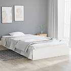 vidaXL Sängynrunko vit massivt trä 90x200 cm 833002