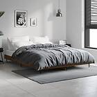 vidaXL Sängynrunko brun ek 135x190 cm konstruerat trä 832292