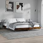 vidaXL Sängynrunko rökfärgad ek 200x200 cm konstruerat trä 832114