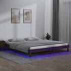 vidaXL Bed Frame LED honungsbrun 160x200 cm massivt trä 820619