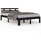 vidaXL Bed Frame svart massivt trä 150x200 cm 814763