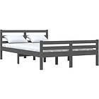 vidaXL Bed Frame grå massivt trä 140x200 cm 814821