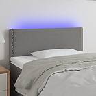 vidaXL Sänggavel LED mörkgrå 100x5x78/88 cm tyg 3121463