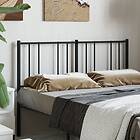 vidaXL Huvudgavel metall svart 140 cm 352513