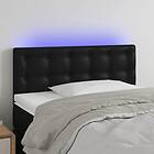 vidaXL Sänggavel LED svart 100 x 5 78/88 cm konstläder 3121696