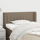 vidaXL Sengegavl med kanter taupe 93x16x78/88 cm tyg 3118992