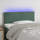 vidaXL Sänggavel LED mörkgrön 80x5x78/88 cm sammet 3121505