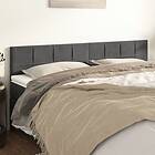 vidaXL Huvudgavlar 2 st mörkgrå 100x5x78/88 cm sammet 346097