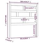 vidaXL Sängynpääty honungsbrun 106x4x100 cm massiv furu 814182