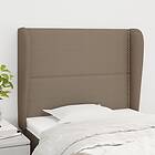 vidaXL Sänggavel med kanter taupe 103x23x118/128 cm tyg 3117810