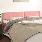 vidaXL Huvudgavlar 2 st rosa 100x5x78/88 cm sammet 346003
