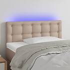 vidaXL Sänggavel LED cappuccino 80x5x78/88 cm konstläder 3121689