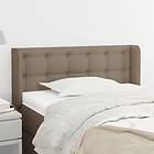 vidaXL Sengegavl med kanter taupe 103x16x78/88 cm tyg 3119196