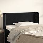 vidaXL Sänggavel med kanter svart 83x16x78/88 cm sammet 3118660