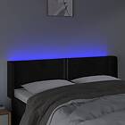 vidaXL Sänggavel LED svart 147x16x78/88 cm sammet 3123146