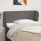 vidaXL Sengegavl med kanter grå 93x23x78/88 cm konstläder 3117086