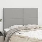vidaXL Huvudgavlar 4 st ljusgrå 72x5x78/88 cm tyg 3116190