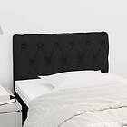 vidaXL Sänggavel svart 80x7x78/88 cm tyg 346300