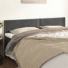 vidaXL Huvudgavlar 2 st mörkgrå 80x5x78/88 cm sammet 345959