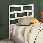vidaXL Sängynpääty vit 106x4x100 cm massiv furu 814180