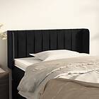 vidaXL Sänggavel med kanter svart 83x16x78/88 cm sammet 3119038