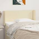 vidaXL Sänggavel med kanter gräddvit 103x16x78/88 cm konstläder 3118714