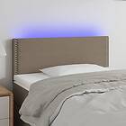vidaXL Sänggavel LED taupe 90x5x78/88 cm tyg 3121458