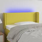 vidaXL Sänggavel LED grön 83x16x78/88 cm