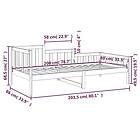 vidaXL Dagbädd vit 80x200 cm massiv furu 820722