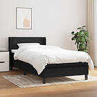 vidaXL Mattress base med madrass svart 100x200 cm tyg 3129611