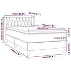vidaXL Lit à ressort med madrass mörkgrå 90x190 cm tyg 3127006
