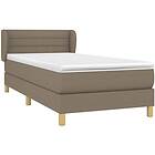 vidaXL Mattress base med madrass taupe 90x200 cm tyg 3126857