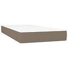 vidaXL Mattress base med madrass taupe 90x200 cm tyg 3126137