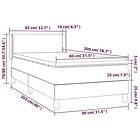 vidaXL Ramsäng med madrass mörkgrön 80x200 cm sammet 3130808