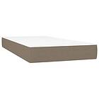 vidaXL Mattress base med madrass taupe 90x200 cm tyg 3129845