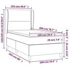 vidaXL Ramsäng med madrass ljusgrå 100x200 cm tyg 3127861