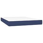 vidaXL Mattress base med madrass blå 140x190 cm tyg 3126163