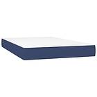 vidaXL Mattress base med madrass & LED blå 120x200 cm tyg 3133387