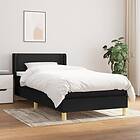 vidaXL Mattress base med madrass svart 80x200 cm tyg 3130147