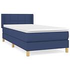 vidaXL Mattress base med madrass blå 100x200 cm tyg 3130255